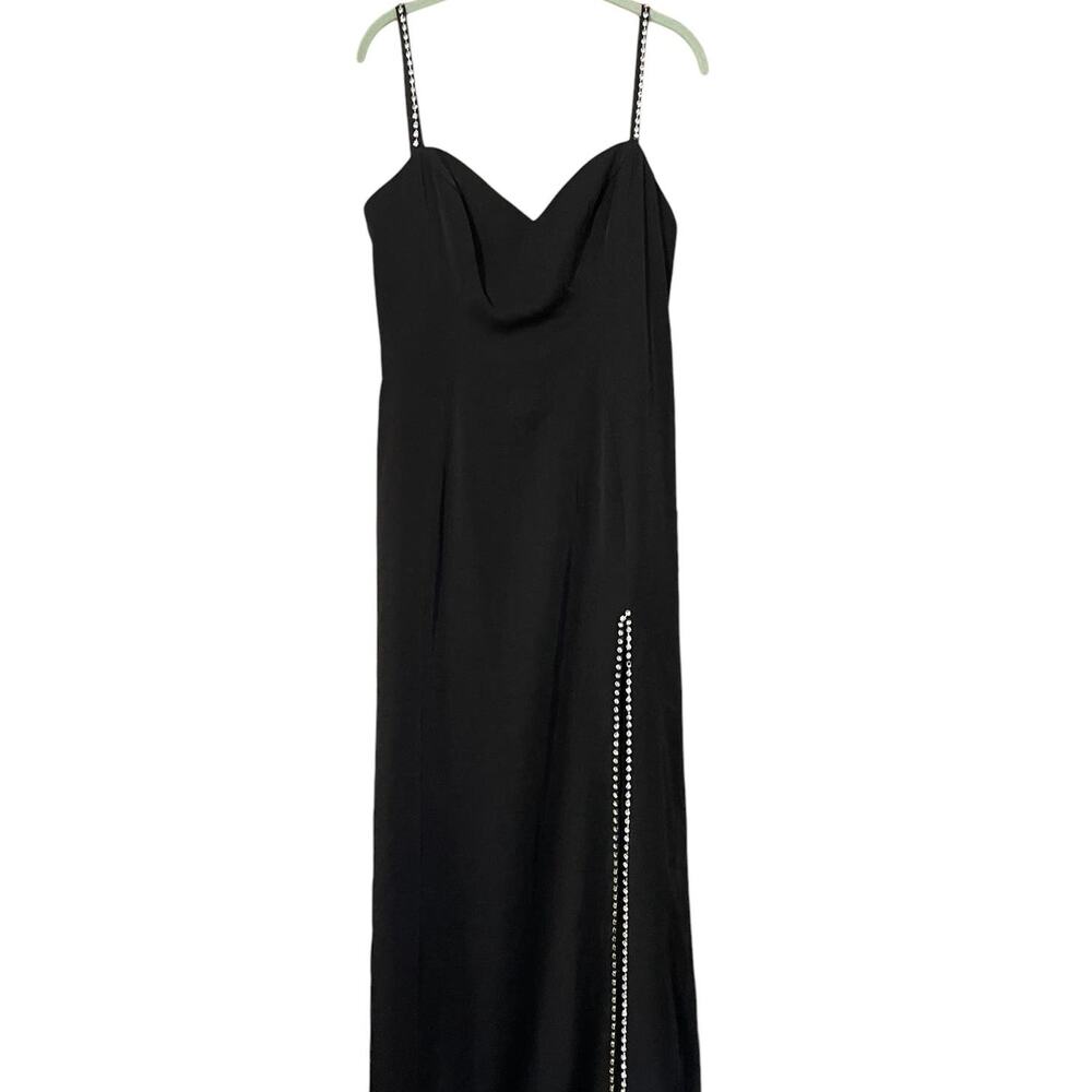 Mac Duggal NEW Size 10 Beaded Strap Sweetheart Neckline Gown Black 55706 NWT - Picture 9 of 11